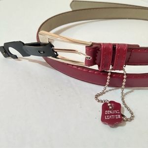 NWT Genuine Leather Burgundy Belt Size L